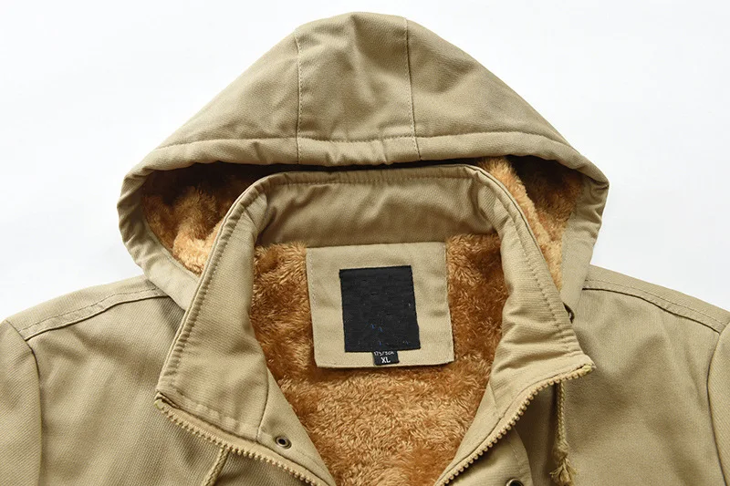 Parkas Winter Jackets Coats Fashion Slim Men's Overcoat Thick Mid-long Hats Casual Hombre Windbreaker Windproof MOOWNUC | Мужская