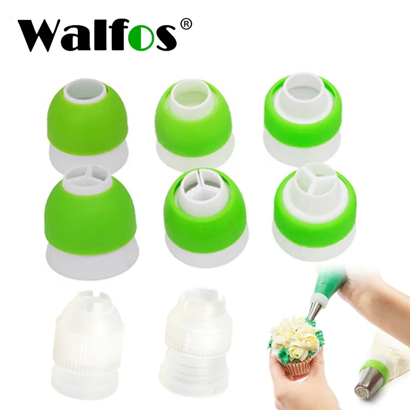 

WALFOS 1 piece Icing Piping Nozzle icing tip Converter Cream Coupler 3 Holes Cake Decoration Connector Cake Decorating Tools