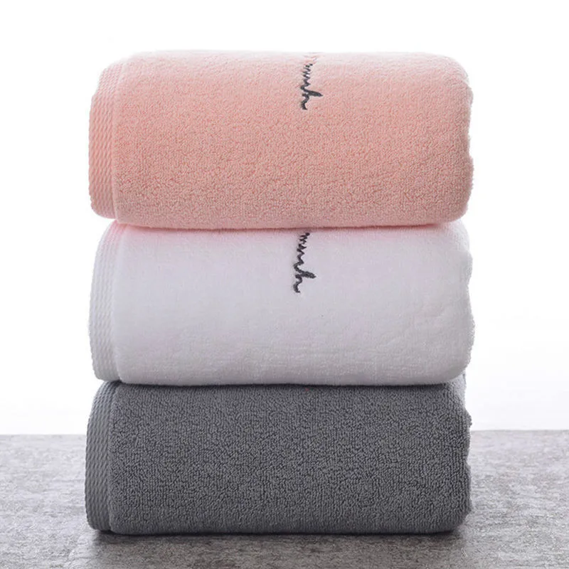 

Egyptian Cotton Bathroom Towels for Adults Sweet Letters Embroidered Bath Face Towel Thick Cotton Gift Towels for Lovers