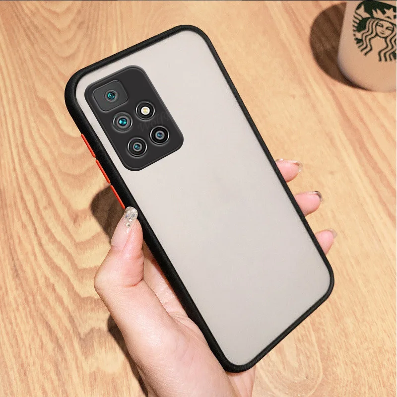 shockproof phone case back cover for xiaomi redmi 10 case for redmi 10 luxury matte translucent fundas for redmi 9c 9t 10 capas free global shipping