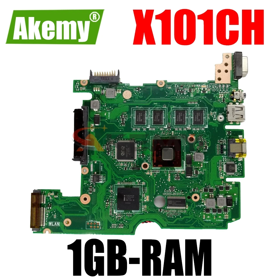 Материнская плата AKEMY X101CH для ноутбука ASUS EeePC X101C оригинальная материнская 1GB-RAM |