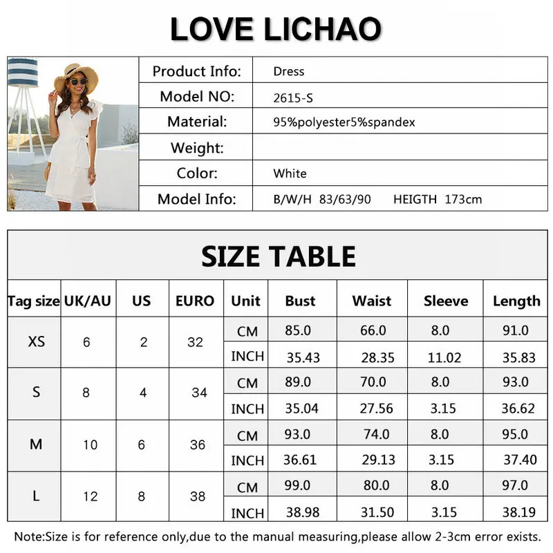 Женское платье с коротким рукавом белое Повседневное v-образным вырезом лето 2020 |