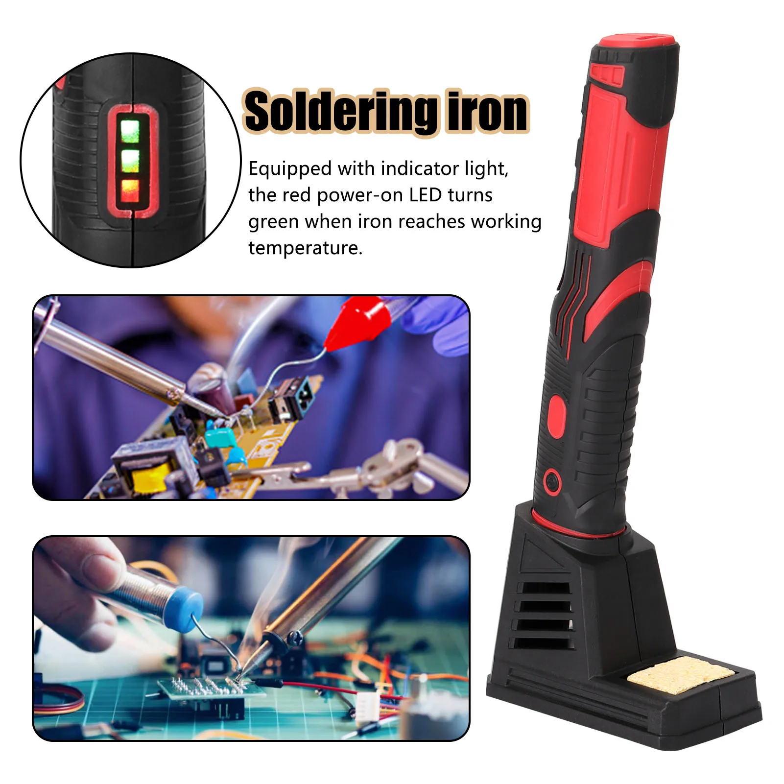 

Portable Cordless Electric Soldering Iron Wireless Rechargeable Soldering Iron with Bright LED Light Mini Welding Equipment