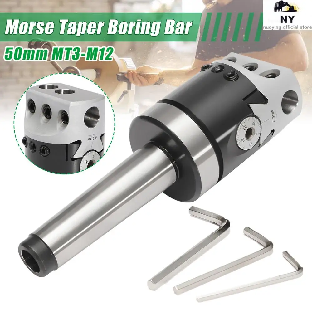

50mm MT3-M12 Morse Taper Boring Bar for Lathe Milling Lathe Tools Tool Kit Set of Tools Accessories