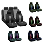 Автомобильные чехлы для сидений, дышащие Чехлы для большинства авто, грузовиков, внедорожников и фургонов с 2 мм прокладкой из полиэстера, автомобильные аксессуары, 5 цветов