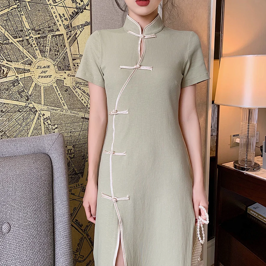 Китайское женское платье с пайетками cheongsam qipao vestidos fiesta de noche cheongsam белье воротник Мандарин наклонная вилка qi pao