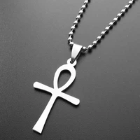 10pcs stainless steel girl cross blessing necklace simple religion christian jesus cross faith lucky necklace gift jewelry