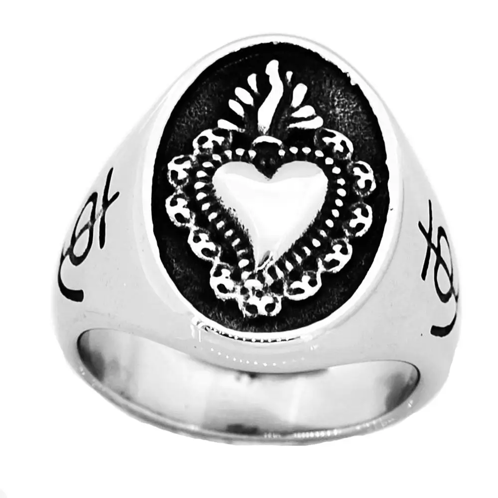 Fanssteel нержавеющая сталь ювелирные изделия пламя сердце кольцо FSR14W33|ring ring|jewelry