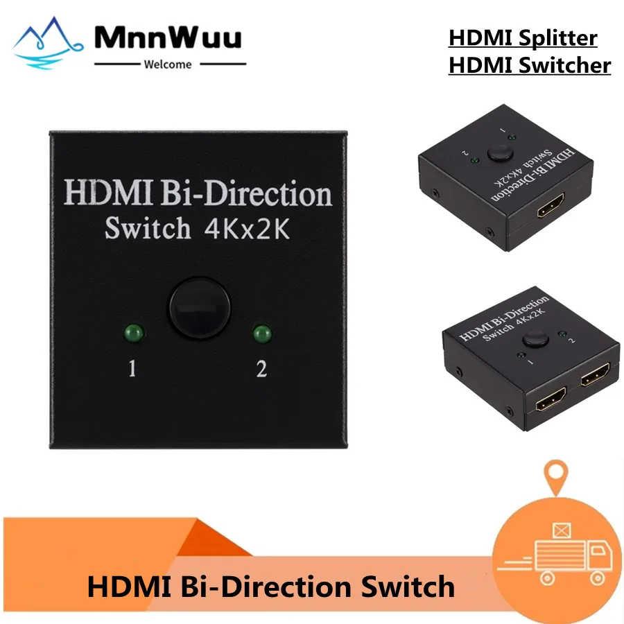 HDMI-совместимый сплиттер 4K переключатель KVM двунаправленный 1x 2/2x1 коммутатор 2 в 1
