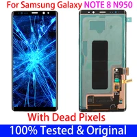 6 3 original amoled note 8 lcd for samsung galaxy note8 n950 n950f display touch screen replacement parts no frame with defect