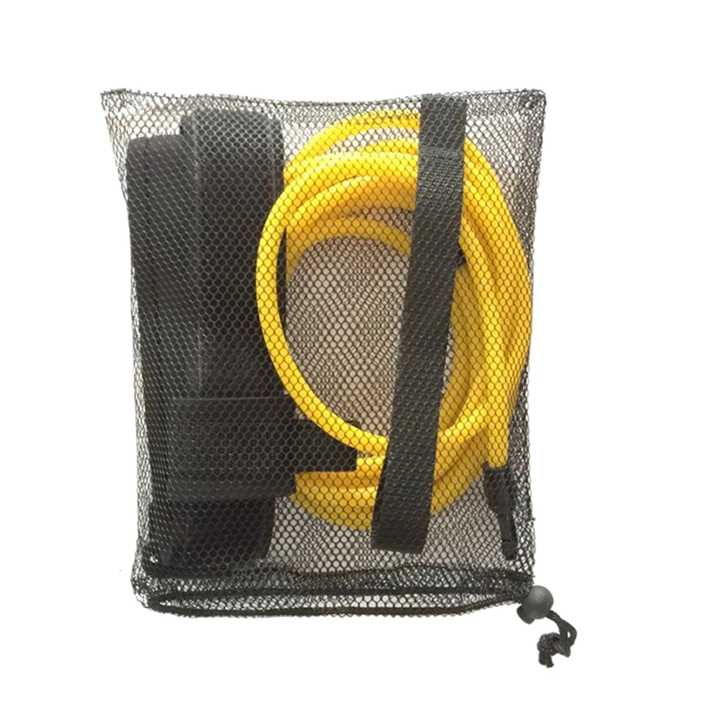 Swimming Resistance Belt Set Swim Training Band Elastic Exerciser with One Waist Strapk Loop Mesh Bag | Спорт и развлечения
