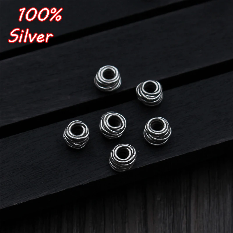 Ретро аксессуары из стерлингового серебра 925 пробы DIY тайские серебряные