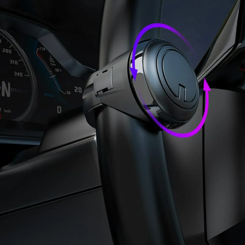 

Turning Steering Wheel Booster Spinner Knob 360 Degree Rotation Metal Bearing Power Handle Ball Shaped