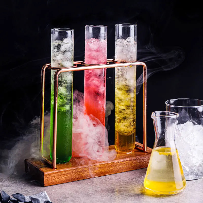 Креативная пробирка дымчатое коктейльное стекло набор держатель для бара