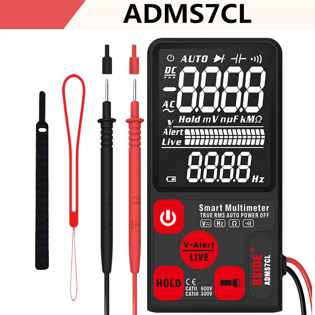 ADMS7CL-EBTN LCD ADMS7 тестер напряжения 3,5 ''большой ЖК-цифровой умный мультиметр тройной дисплей TRMS 6000 отсчетов DMM с аналоговым барграфом - Цвет: ADMS7CL-EBTN LCD