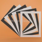 Коврики для фотографий, белыечерные, 20x16 дюймов, картонные, A316X12, с отверстиями, текстурированная поверхность для фоторамок, 12 шт.лот