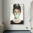 Картина из фильма Звезда Одри Хепбёрн в скандинавском стиле, холст, плакат для украшения гостиной, домашний декор, Настенная картина