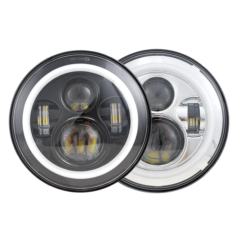 

LOYO factory oem angel eye 7 inch led headlight accessories for jeep wrangler jk