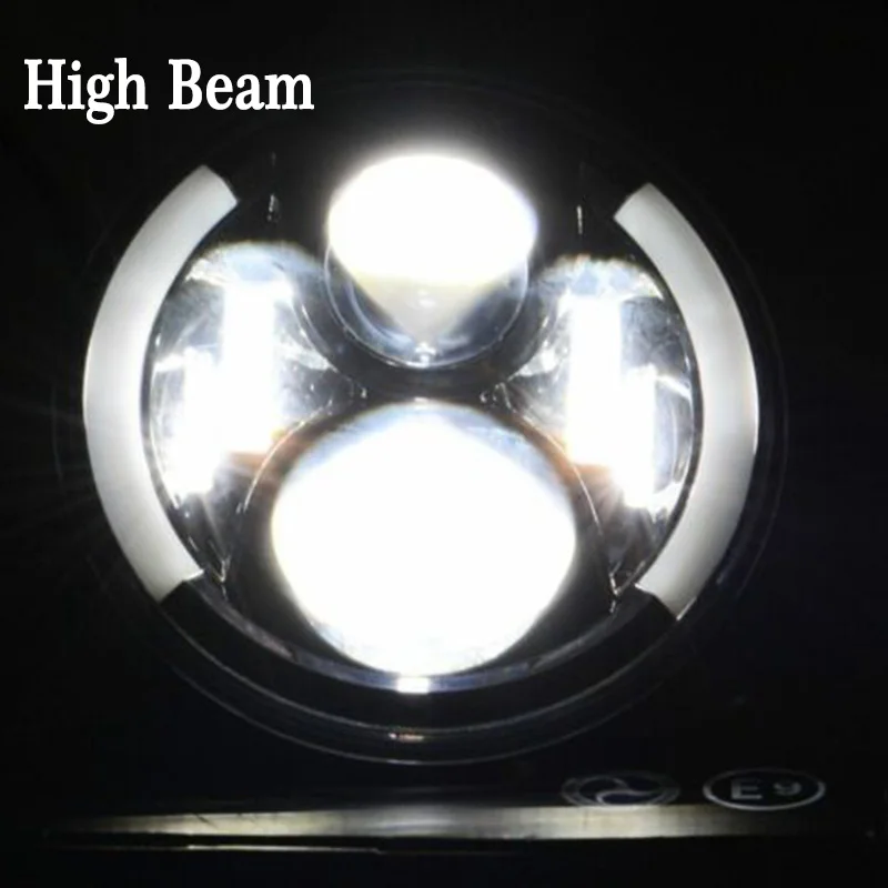 2X" дюймовый круглый светодиодный галогеновая фара Hi/Lo DRL луч для Jeep Wrangler JK LJ TJ CJ Lada 4x4 urban Niva Land Rover Defender