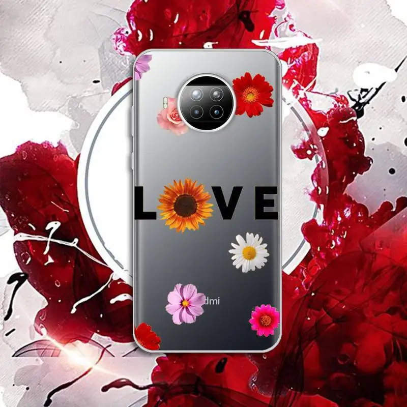 

Cute cartoon daisy flower Phone Case Transparent for Xiaomi mi Redmi note 10 t 8 9 pro lite 11 Samsung S 8 9 10 20 plus ultra