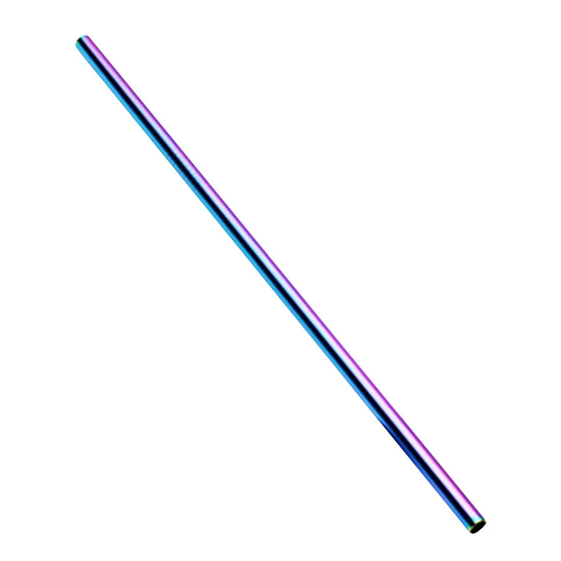 Urijk Reusablew Drinking Straw Colorful Straw Silicone Sleeve With Clear Brush Bar Supplies Stainless Steel Straw High Quality - Цвет: colorful straight
