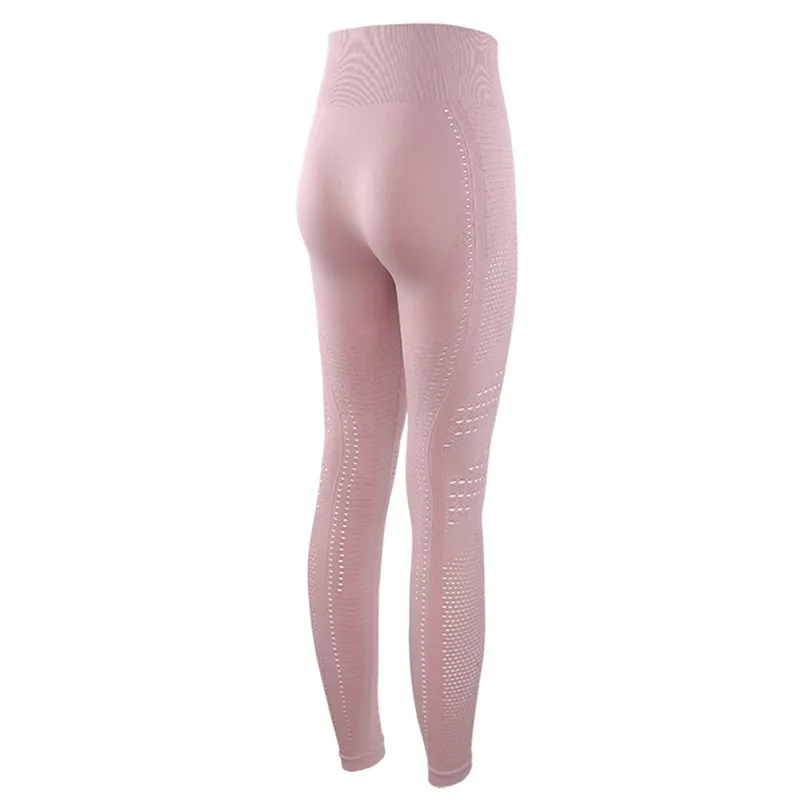 

Summer Yoga Pants Woman High Waist Seamless Cutout Leggings Gym Women Fitness Hollow Out Running Workout Quick Dry Sportswear