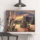 Набор для алмазной живописи, алмазная 5D Вышивка сделай сам с мозаикой в виде рождественской елки, клей, полная выкладка, подарок для творчества, домашний декор