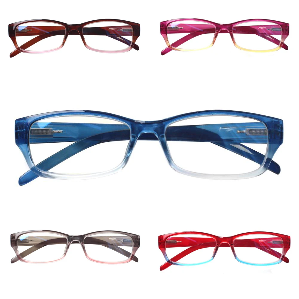 

Boncamor Reading Glasses Men Women Rectangular Frame Blue Light Blocking Anti Fatigue Computer Reader Eyewear Diopter 0~400