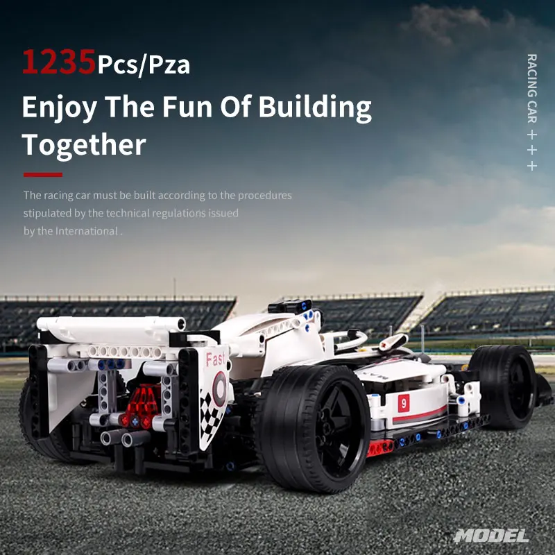 Форма KING 13117 Technic RC F1 гоночный автомобиль строительные блоки кирпичи образование