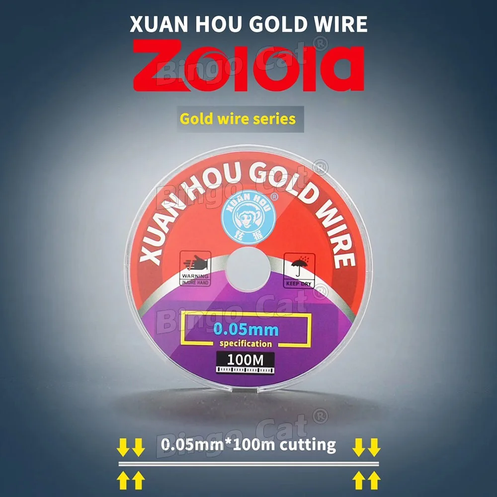 10pc xuanhou 0 028mm 0 035mm gold cutting wire no hurt touch polarizer lcd screen glass separate wire mobile phone repair tool free global shipping