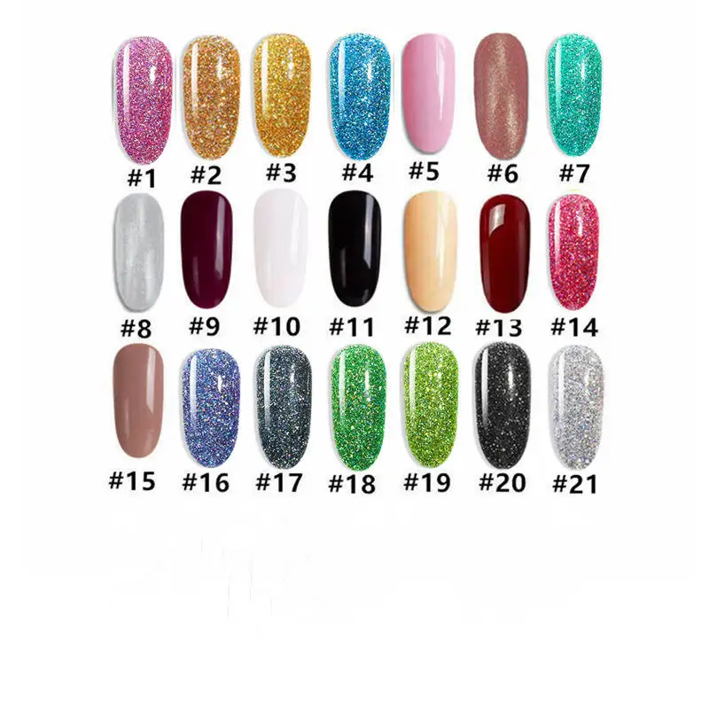 4 шт./лот набор порошковых пудр для ногтей Блестящий Порошок здоровый цвет