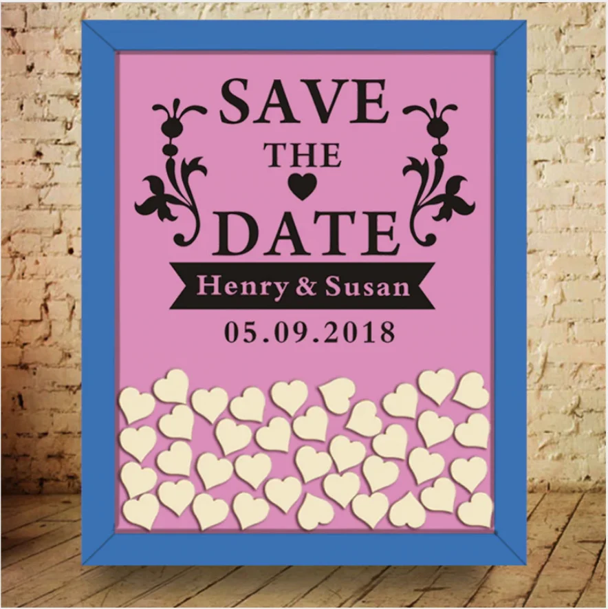 Персонализированная деревянная Гостевая книга альтернативы имени и дате на