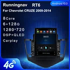 Автомобильный мультимедийный радиоприемник, GPS-навигатор, Android 9,7 для Chevrolet CRUZE 10,1-2009, 2011-2012, тип Tesla, без DVD, 2014 дюйма