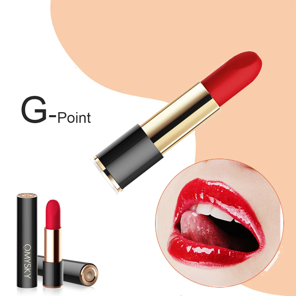 Мини вибратор для помады 10 скоростей Стимулятор клитора Массаж сосков пуля