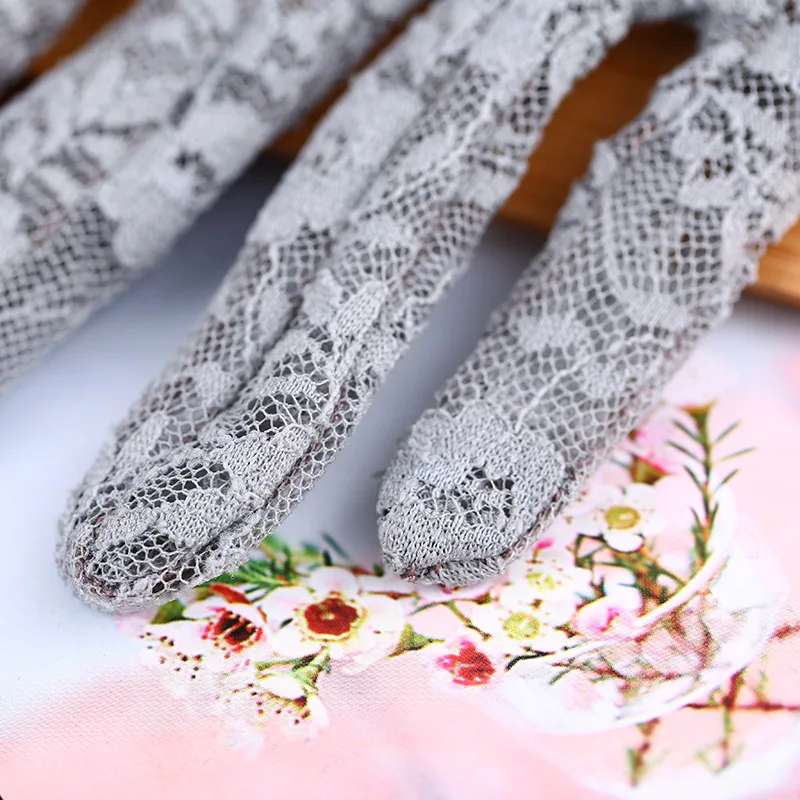 Недорогие фиолетовые Свадебные перчатки кружевные короткие свадебные