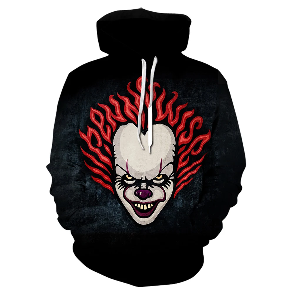 It: Нику Two Pennywise 3D Толстовка с джокером Свитшот мужской и женский пуловер костюм на