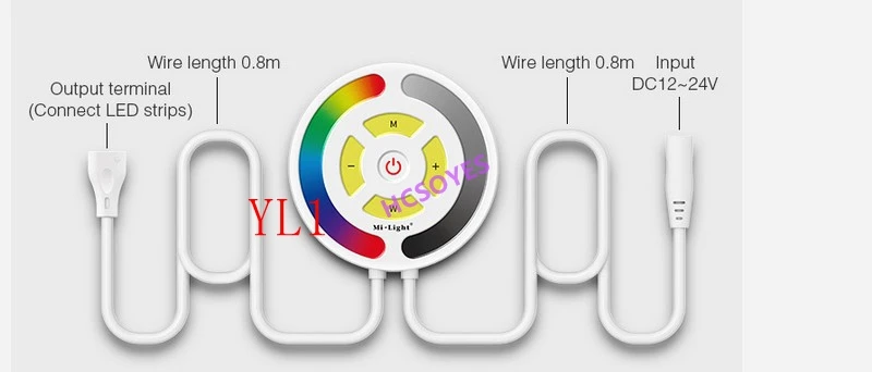 Milight YB1 9 Вт RGB+ CCT Светодиодный прожектор YT1/YL1S/YL2S/YL1 DC5V USB пульт дистанционного управления wifi беспроводной умный Android APP светодиодный контроллер