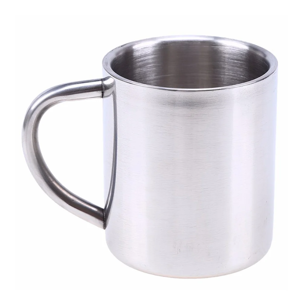 Двойные стенки Нержавеющая сталь Кофе кружка 230 мл Портативный чашка кувшин