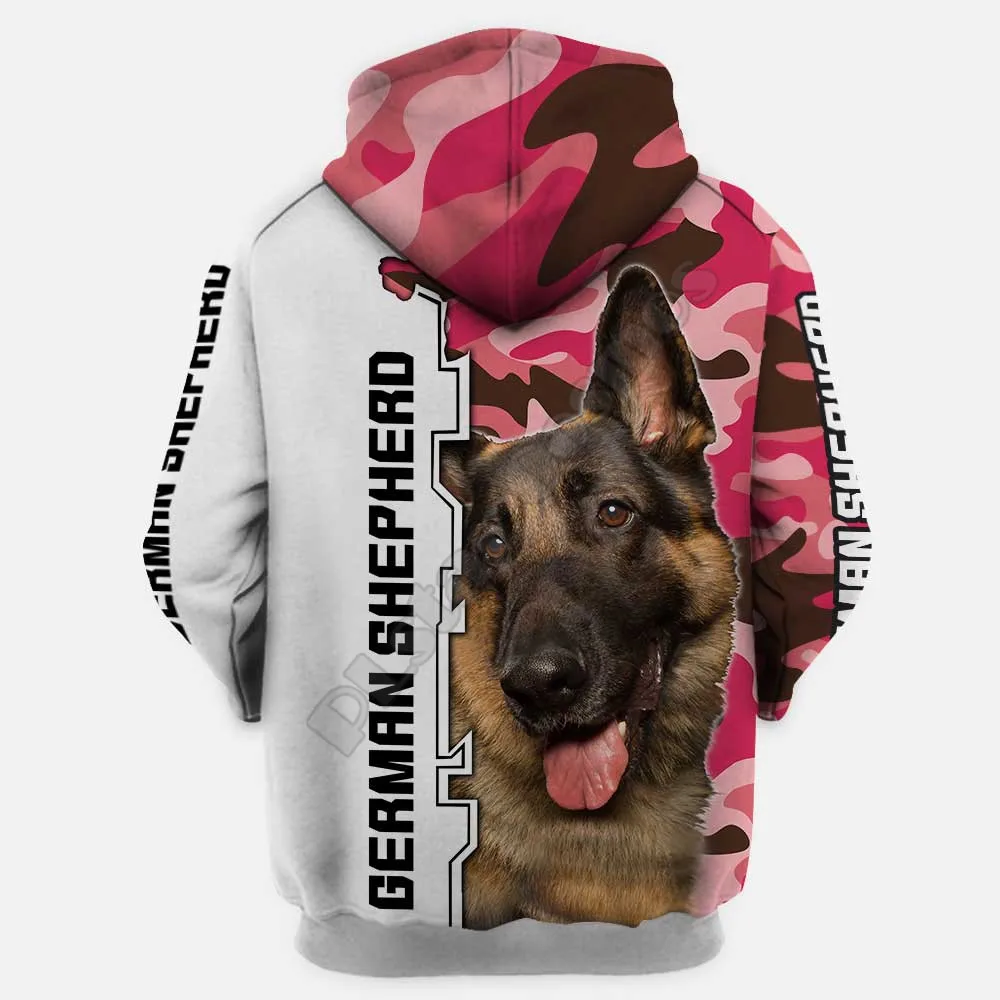 Толстовки с капюшоном в виде немецкой овчарки пуловер 3D принтом для мужчин и