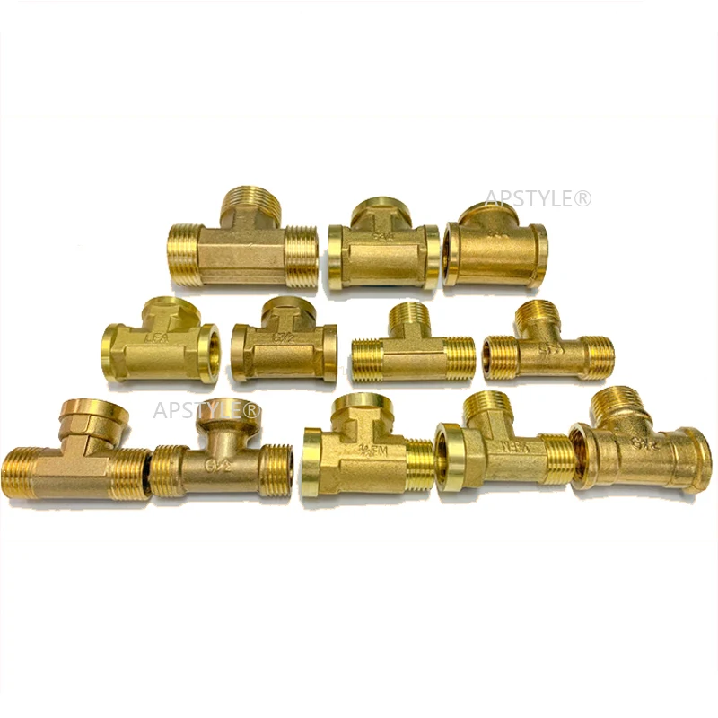 APS Тройник Типа BSP латунный тройник с наружной и резьбой 3 способа 1/8 1/4 3/8 1/2 дюйма