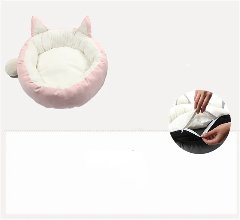 

Warm Cat Bed House Dog Pet Winter Warmer Basket Bed Cushion Puppy Dog Bed Cat Bed Sleeping Cushion Dog & Cat Mat Supplies