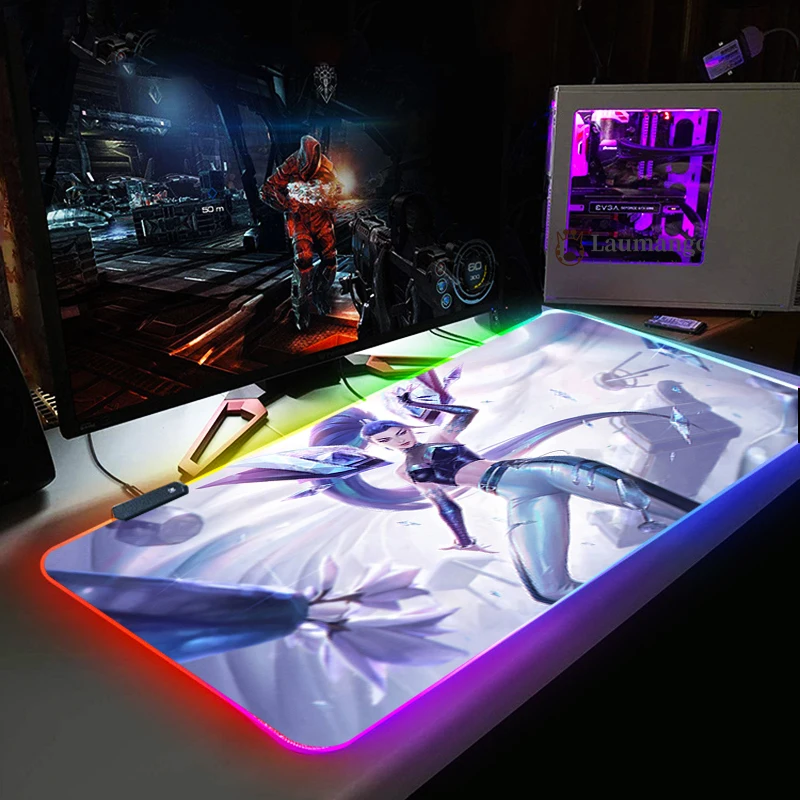 Игровой компьютерный коврик для мыши Joker на заказ RGB большой игровой Настольный