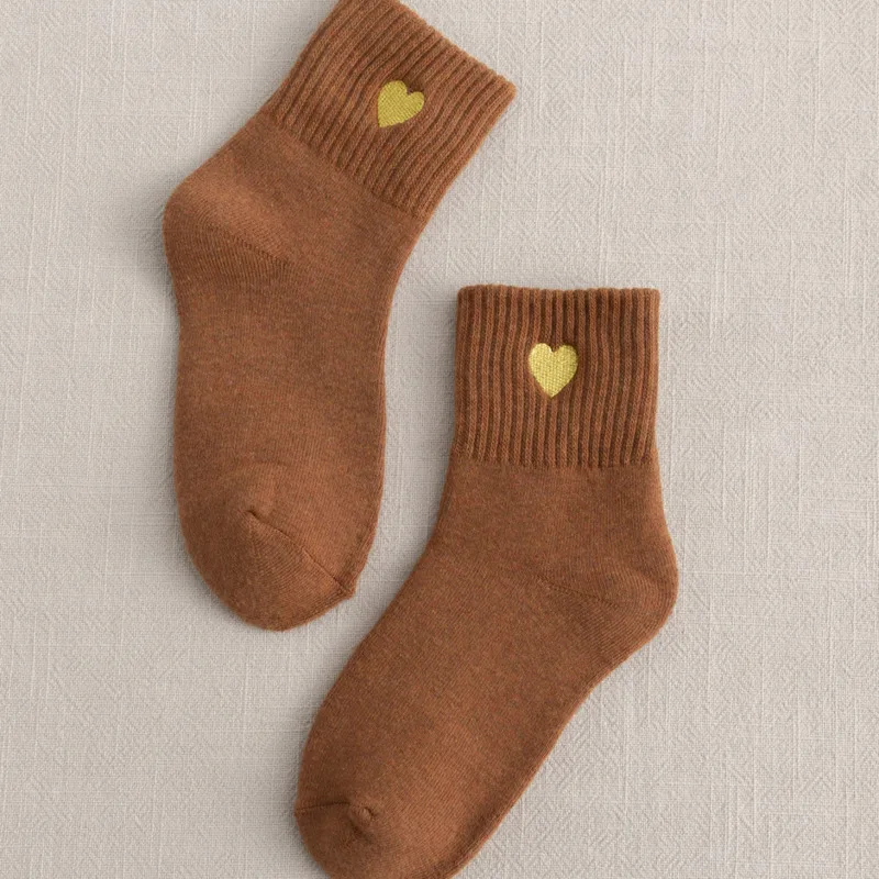 New Autumn And Winter Fashion Women's Socks College Style Sex Heart Thorn Ball Trendy Cotton Ladies All-match Socks