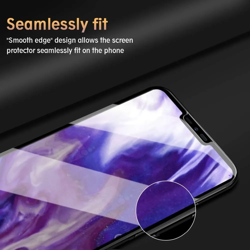 3D 9H полное клеевое покрытие черное закаленное стекло для LG V50 G7 Plus Мощная защита