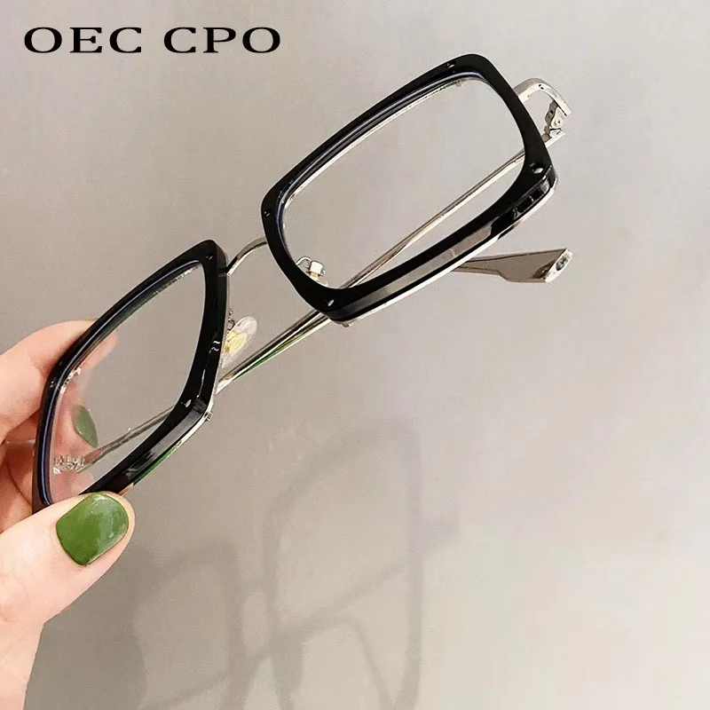 OEC CPO Модные женские квадратные оправы для очков трендовые прозрачные мужские