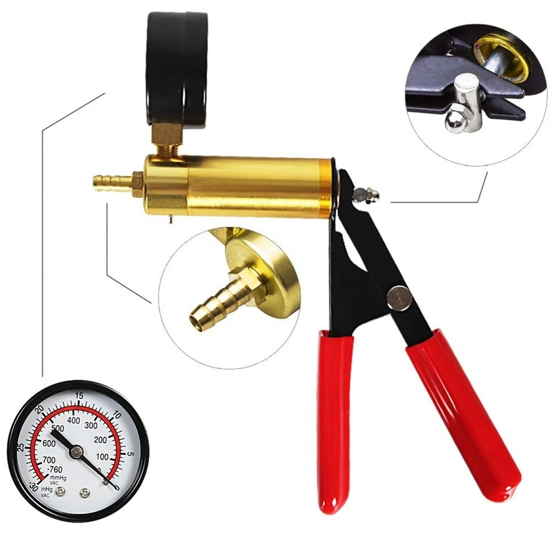 2 In 1 Brake Bleeder Kit Hand Held Vacuum Pump Test Set For Automotive With Sponge Protected Case Adapters One-Man And Clu | Автомобили и