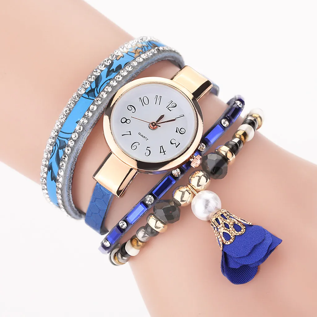 Часы женские кварцевые с жемчужным цветком винтажные наручные подвеской подарок