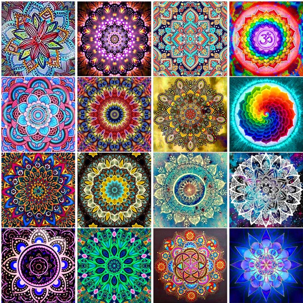5D алмазная живопись мандала искусство сделай сам круглый набор для алмазной