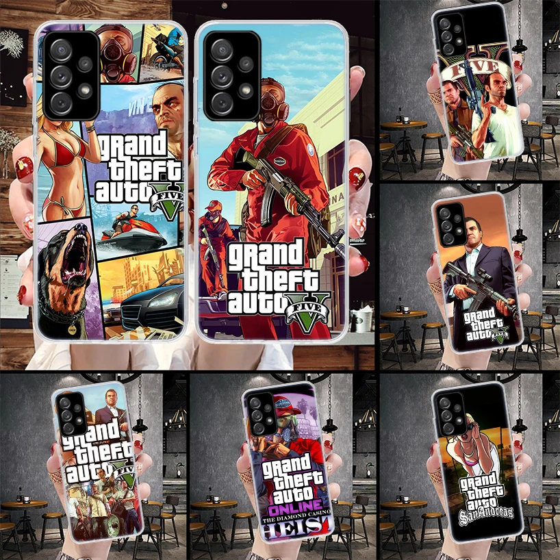 Grand Theft Auto GTA GTA5 чехол для телефона Samsung Galaxy A51 A52 A71 A72 A42 A32 A22 A02S A12 5G A21S A31 A41 M12 M21 M31S Shell |