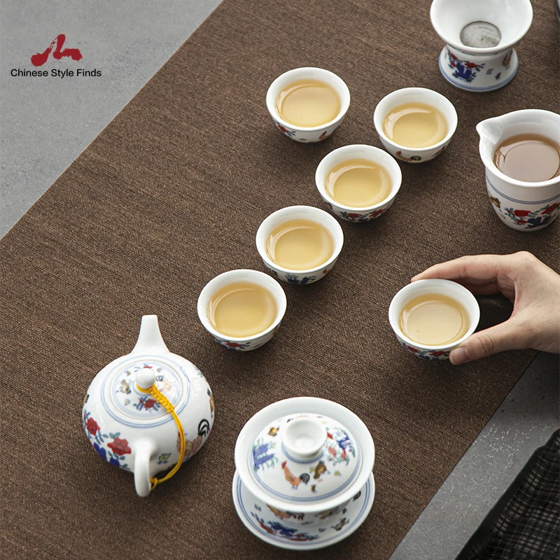 Чайный набор керамический чайный горшок с 6 чашками стандартный китайский